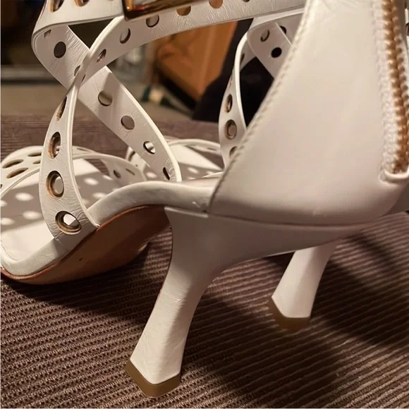Casadei Italian Leather Studded Stiletto Heels